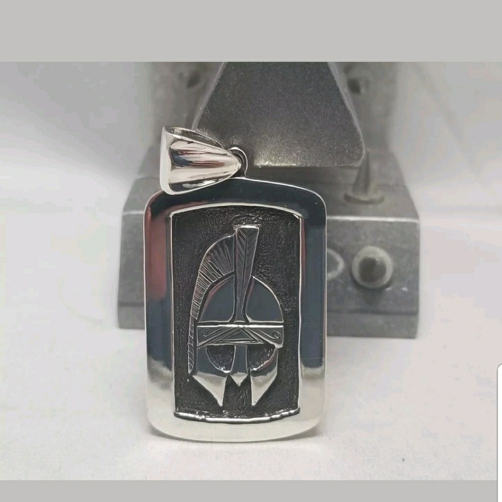 Sterling silver dog tag, sterling silver,.925 new